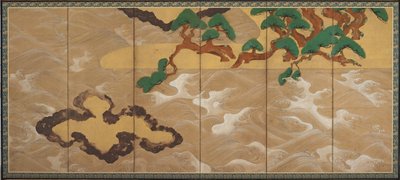 Waves at Matsushima by Tawaraya Sotatsu